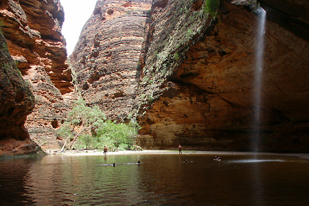 View from behind Cathedral Falls