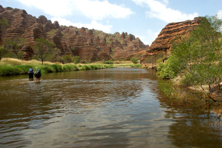 Wading up Piccaninny Creek