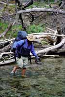 Crossing the Rio Diablo, photo B Smith