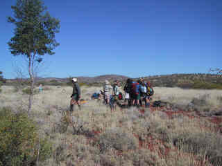 Walking on the flat between gorges