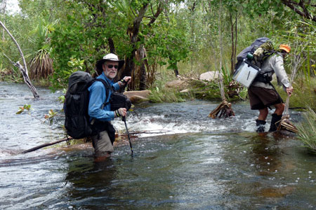 Crossing an unnamed creek in Kakadu