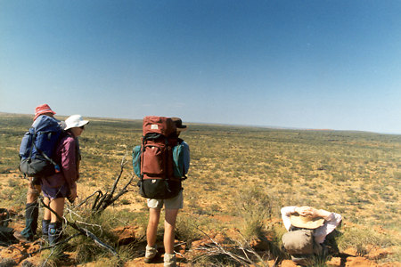 View over desert from southern edge of range