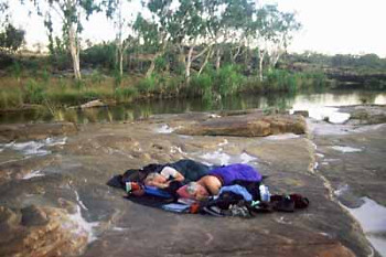 Time to wake up after a night sleeping under the Kimberley stars