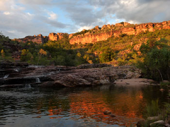 Campsite below Hill 420, sunset view