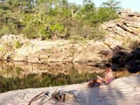 Relaxing at Koolpin campsite