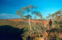 Scenic view over the edge of the Stokes Range