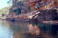 Into the pool, upper Twin Falls Creek