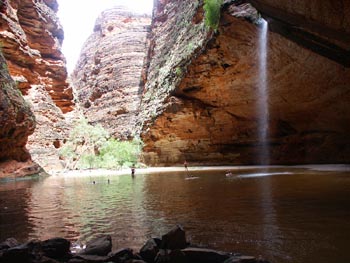 Cathedral Pool from behind falls