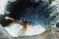 Swim stop at a wet season waterfall