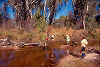 Jumping across a creek