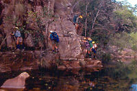 Ledging along a Kakadu creek