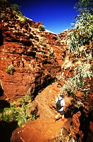 Walking in Weano Gorge, photo R Willis