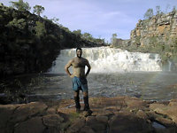 Eric at Amphitheatre Falls, photo with Eric's Camera