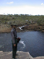 Russell above Amphitheatre Pool, photo E Gold